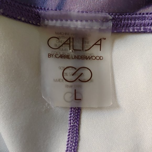 Calia by Carrie Underwood cropped yoga pant leggings in purple swirl size Large - Picture 8 of 10